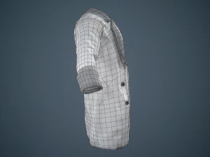gray coat 3D Model