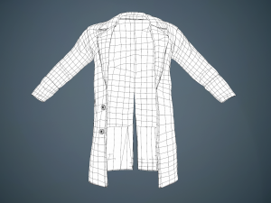 gray coat Modelo 3D