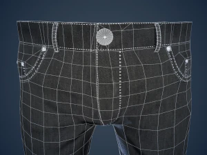 black jeans pants 3D Model