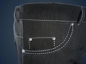 black jeans pants 3D Model