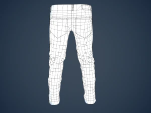 black jeans pants 3D Model