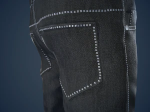 black jeans pants 3D Model