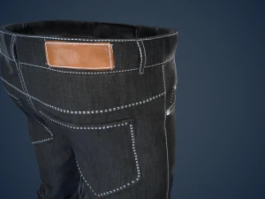 black jeans pants 3D Model