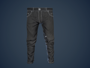black jeans pants 3Dモデル