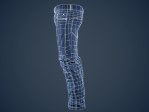 blue jeans pants Modelo 3D