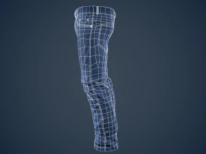 blue jeans pants 3D Model