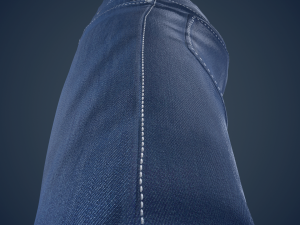 blue jeans pants Modelo 3D