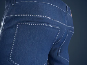 blue jeans pants 3D Model