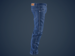 blue jeans pants Modelo 3D