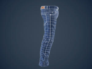 blue jeans pants Modelo 3D