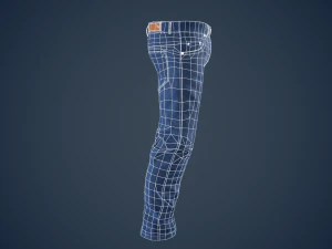 blue jeans pants 3D Model
