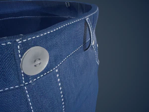 blue jeans pants 3D Model