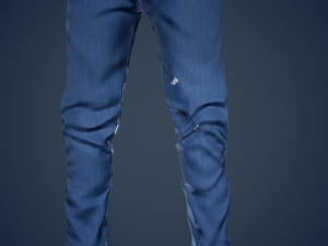 blue jeans pants Modelo 3D
