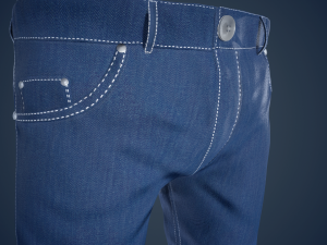 blue jeans pants Modelo 3D