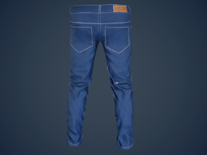 blue jeans pants Modelo 3D