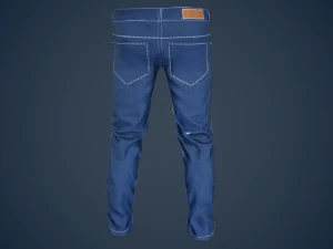 blue jeans pants 3D Model