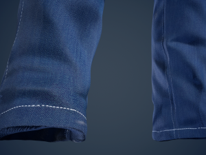 blue jeans pants Modelo 3D