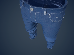 blue jeans pants Modelo 3D