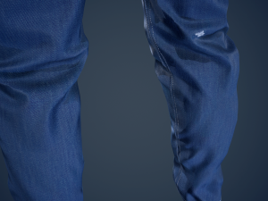 blue jeans pants Modelo 3D
