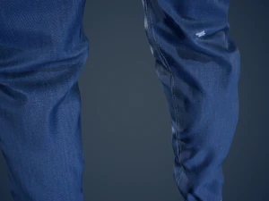 blue jeans pants 3D Model