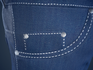 blue jeans pants Modelo 3D