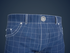 blue jeans pants Modelo 3D