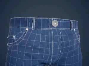 blue jeans pants 3D Model