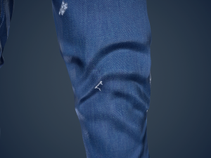 blue jeans pants Modelo 3D