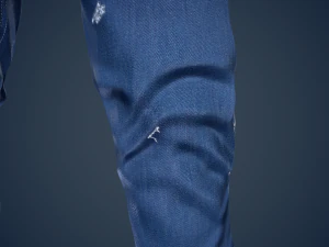 blue jeans pants 3D Model
