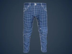 blue jeans pants 3D Model