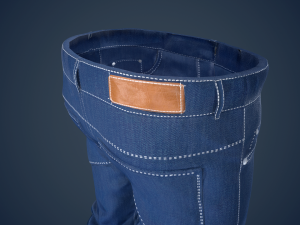 blue jeans pants Modelo 3D