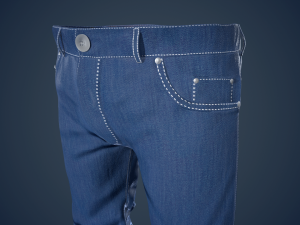 blue jeans pants Modelo 3D