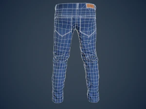 blue jeans pants 3D Model