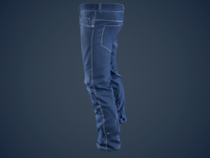 blue jeans pants Modelo 3D