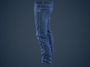 blue jeans pants 3D Model