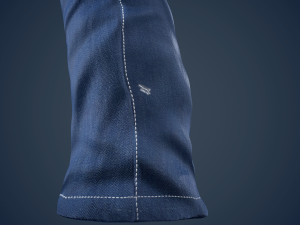 blue jeans pants Modelo 3D