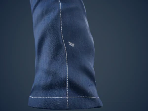 blue jeans pants 3D Model