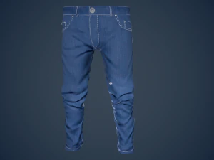 blue jeans pants 3D Model