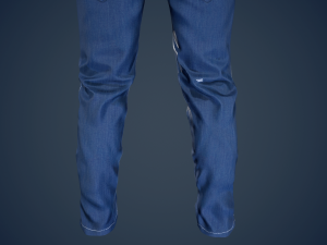 blue jeans pants Modelo 3D