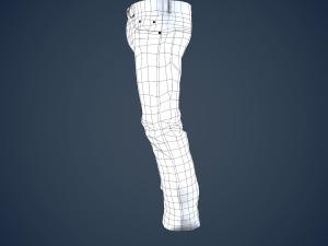 blue jeans pants Modelo 3D