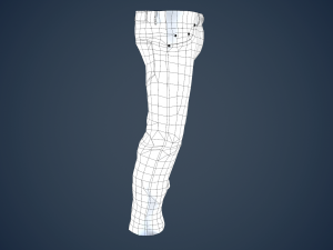 blue jeans pants Modelo 3D