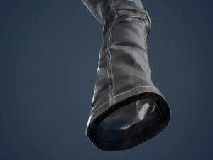 gray jeans pants 3D 模型
