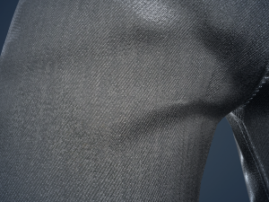 gray jeans pants 3D 模型
