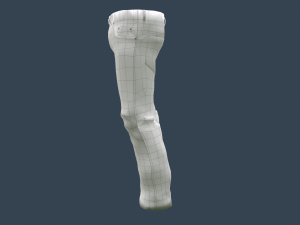 gray jeans pants 3D 模型