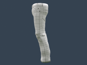 gray jeans pants 3D 模型