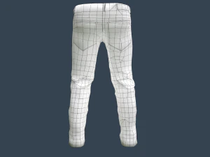 gray jeans pants 3D Model