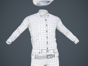 cowboy character 3D-Modell
