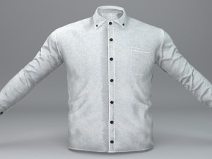 white shirt Model 3D