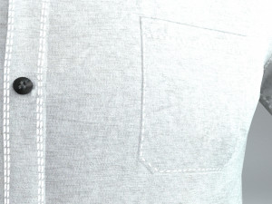white shirt Model 3D