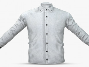 white shirt Model 3D